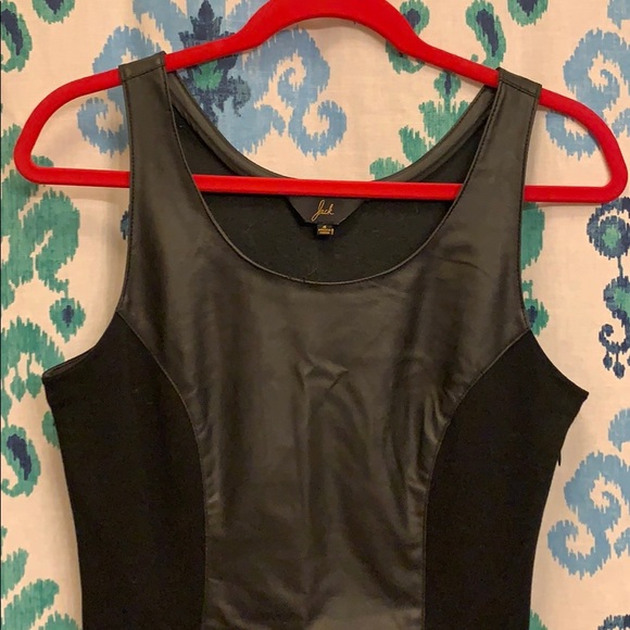 Black Faux Leather Dress - Picture 3 of 5